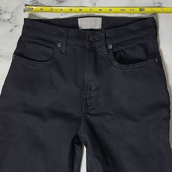 Everlane Women's Black High Rise Straight Jeans - Picture 4 of 9